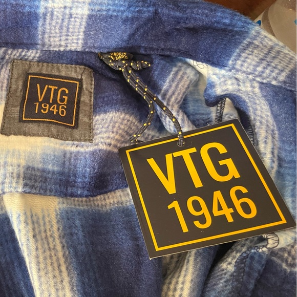 Vtg 1949 Men’s Full Zip Shirt Jacket Blue - Size Medium - Picture 3 of 3